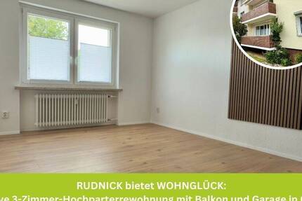 RUDNICK bietet WOHNGLÜCK: Attraktive 3-Zimmer-Hochparterrewohnung mit Balkon und Garage in Gehrden 3 zimmer