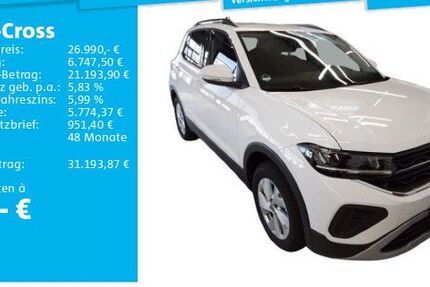VW T-Cross 6.624 km 26.990 &euro; Hannover 30519