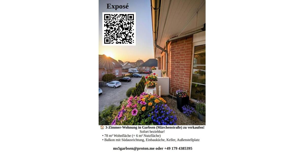 Etagenwohnung Garbsen - 3 Zimmer, 78 m&sup2;, 265.000&euro; | Angebot:25570673