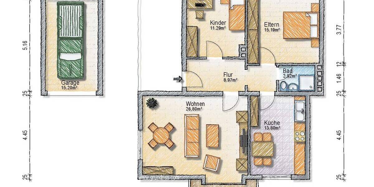 Etagenwohnung Hannover / Waldhausen Waldhausen - 3 Zimmer, 80 m&sup2;, 295.000&euro; | Angebot:26555150