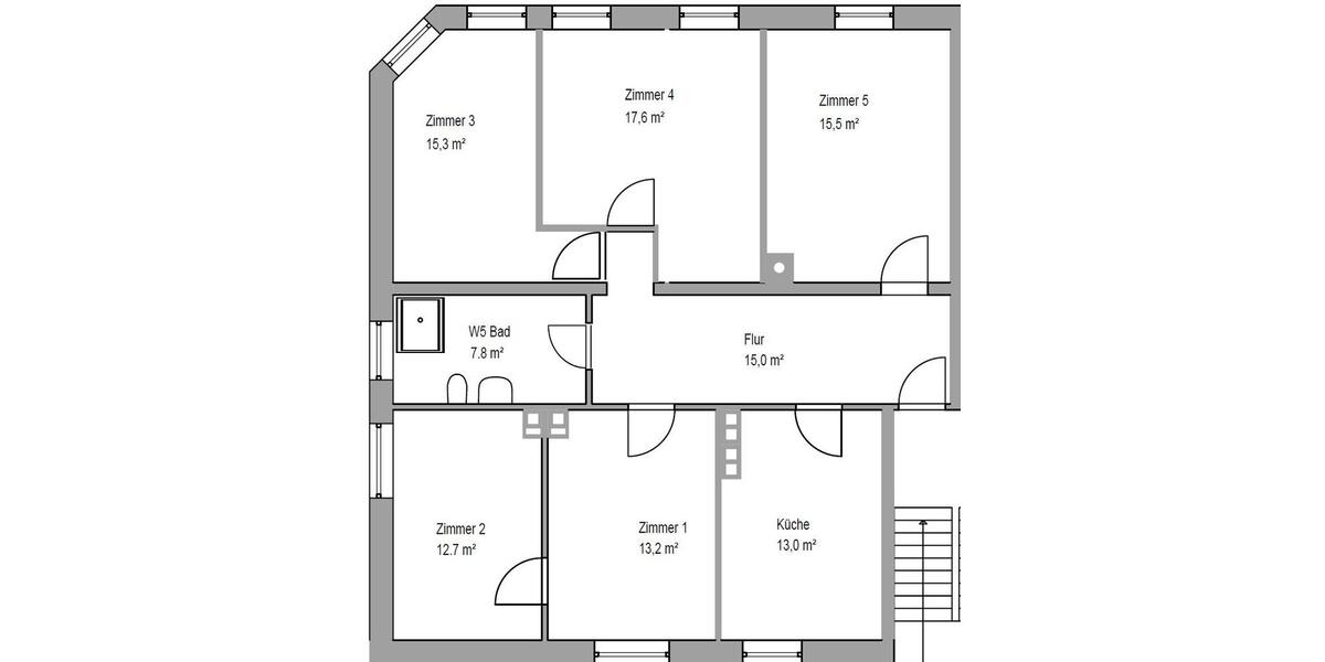 Etagenwohnung Hannover Ricklingen - 5 Zimmer, 110 m&sup2;, 1.320&euro; | Angebot:26651243