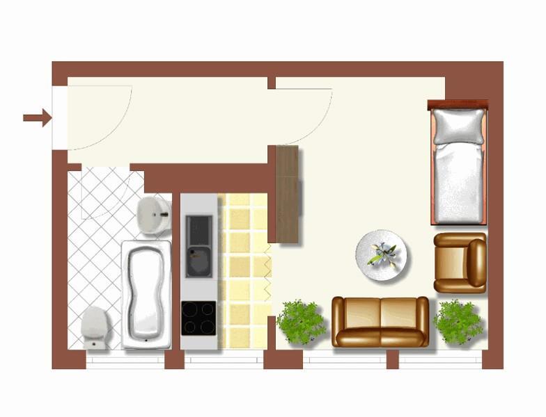 City-Appartement ca. 25,60m² sofort verfügbar!