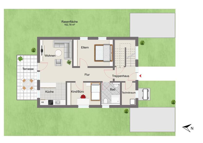 Wohnen mit Gartenidylle 3 zimmer