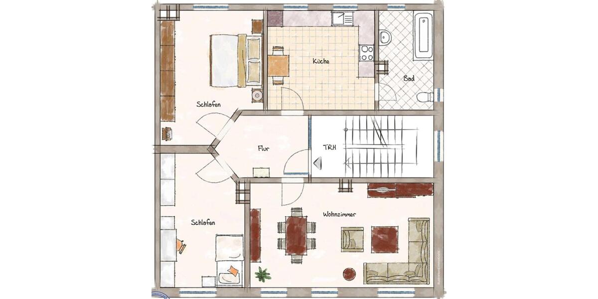 Etagenwohnung Hannover Ahlem-Badenstedt-Davenstedt - 3 Zimmer, 87 m&sup2;, 828&euro; | Angebot:25479550