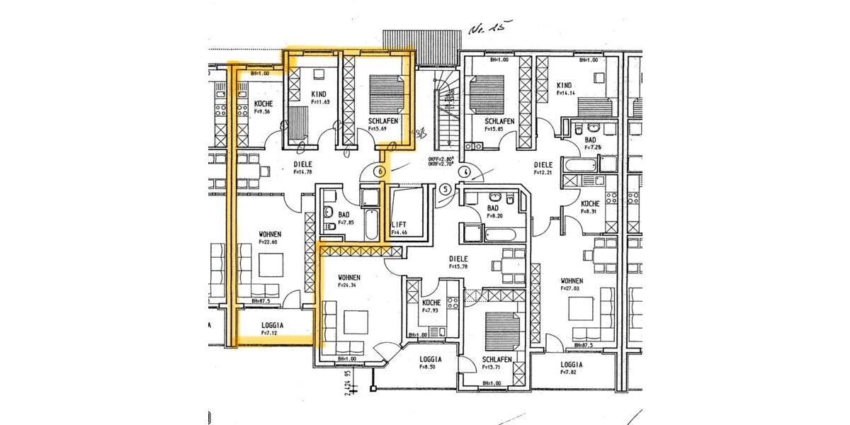 Etagenwohnung Lehrte - 3 Zimmer, 90 m&sup2;, 896&euro; | Angebot:26527996