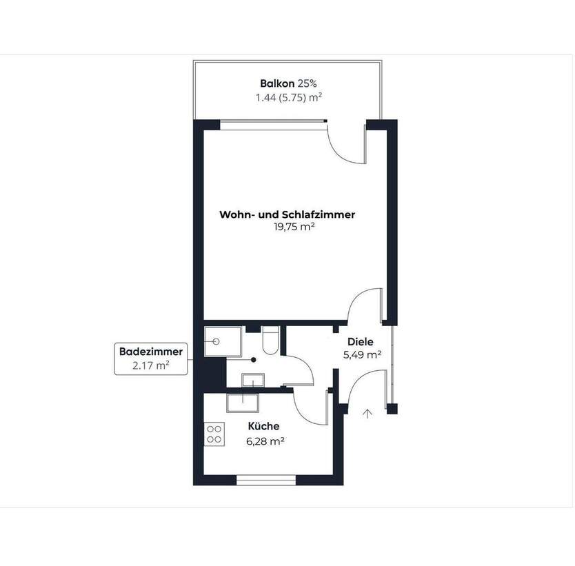 Hochwertig sanierte 1-Zimmer-Wohnung mit Balkon in Stöcken-Ledeburg auf Erbpacht 1 zimmer