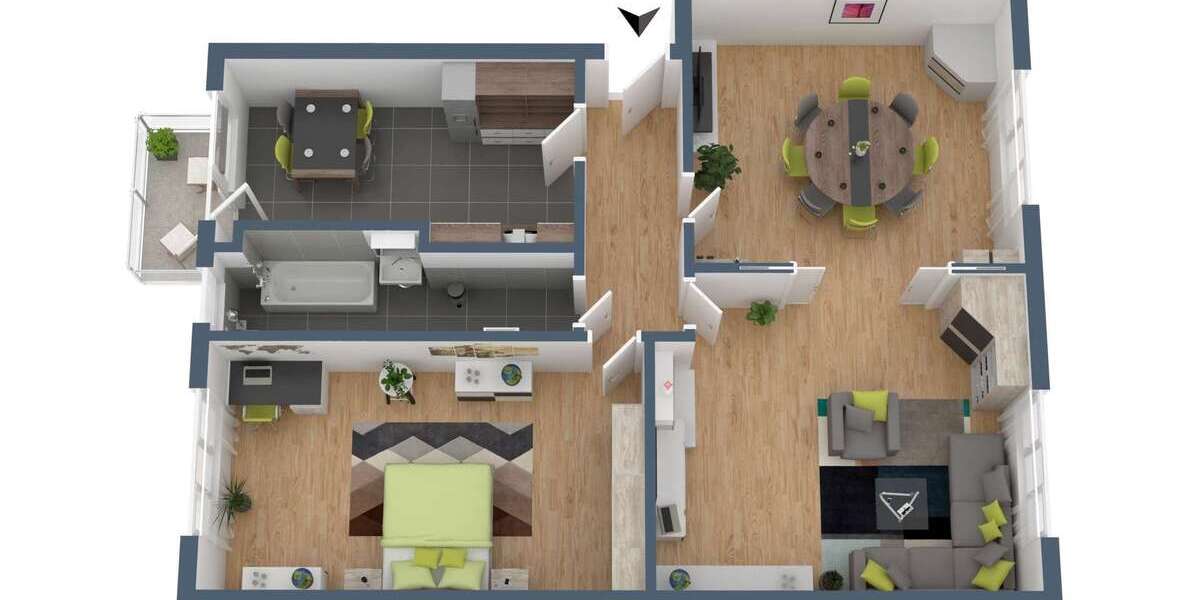 Etagenwohnung Hannover List - 3 Zimmer, 74 m&sup2;, 960&euro; | Angebot:26511685