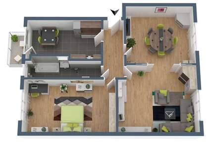 Wohnung Hannover List - 3 Zimmer, 74 m&sup2;, 960&euro; | Angebot:26511685