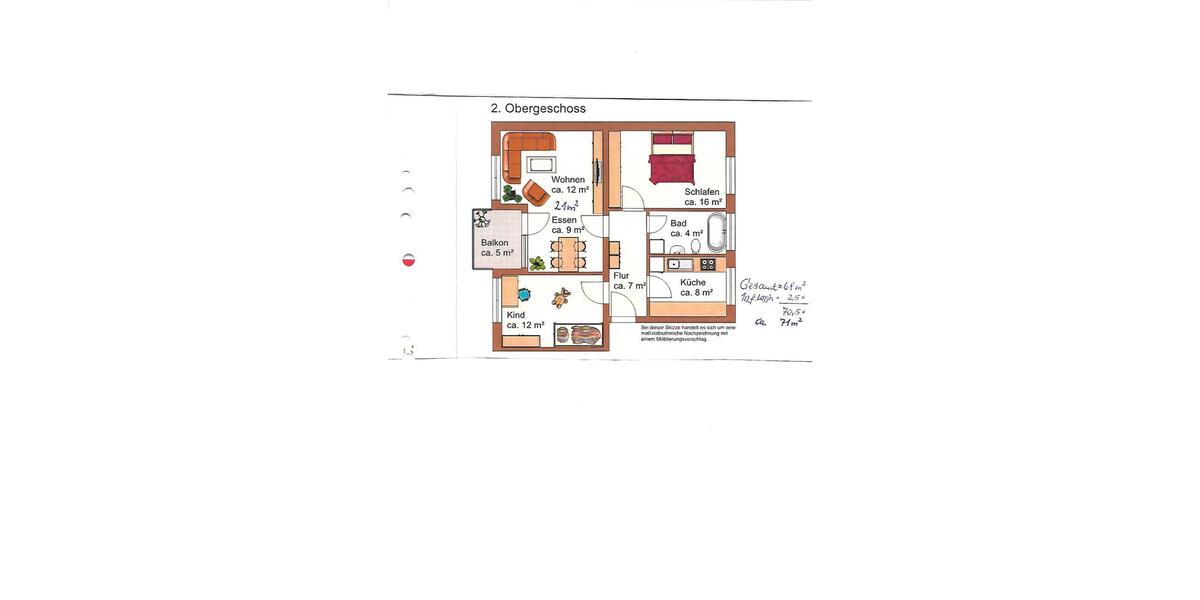 Etagenwohnung Hemmingen - 3 Zimmer, 71 m&sup2;, 709&euro; | Angebot:24653581