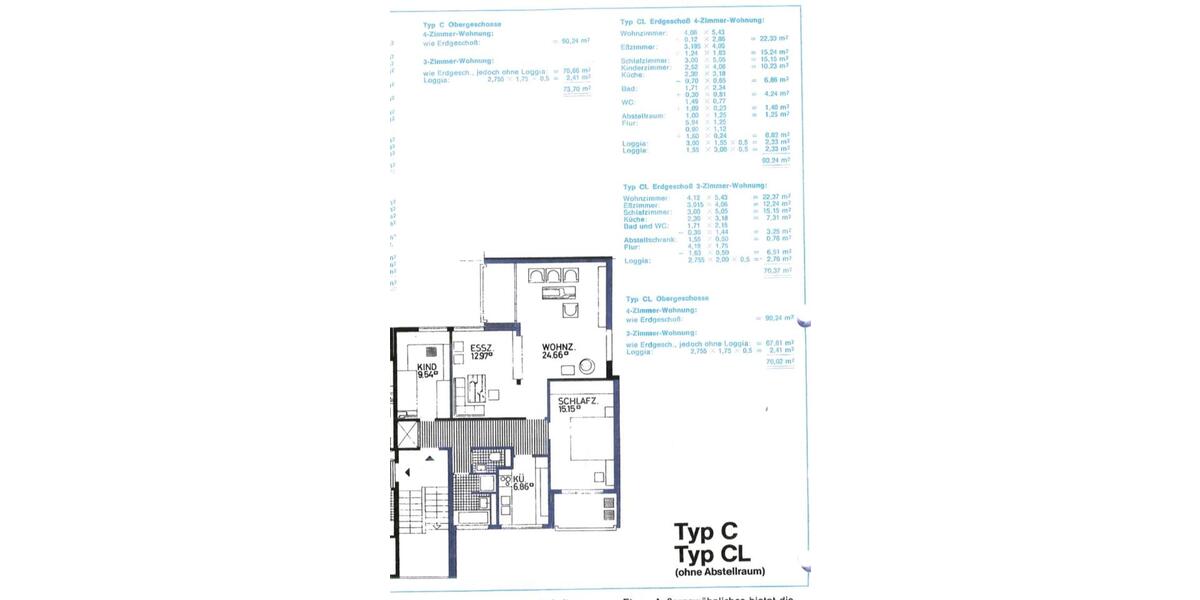 Etagenwohnung Laatzen - 3.5 Zimmer, 90 m&sup2;, 195.000&euro; | Angebot:26563332