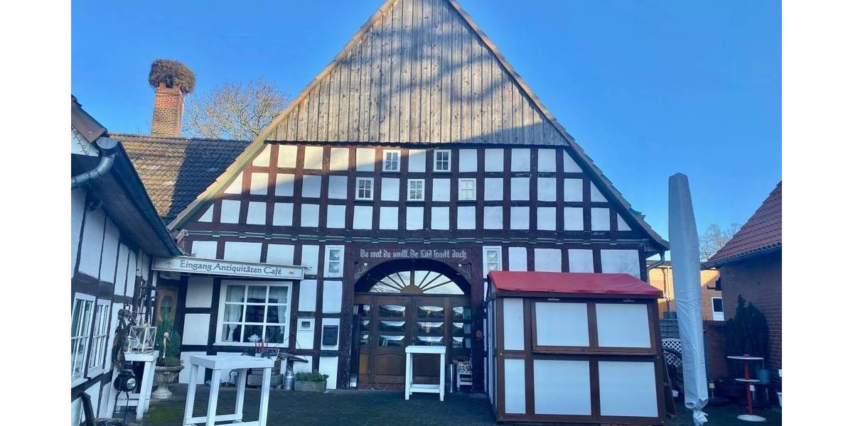 Historisches Fachwerkhaus mit 2 Wohneinheiten + Antiquitätencafé, Nähe Luther See 6 zimmer
