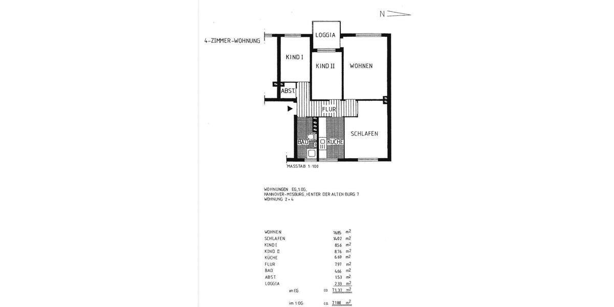 Erdgeschoßwohnung Hannover Misburg-Anderten - 4 Zimmer, 72 m&sup2;, 150.000&euro; | Angebot:27236182