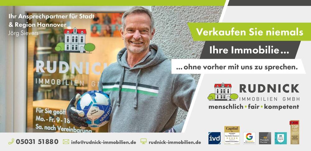 RUDNICK bietet TOP LAGE + AUFZUG: Gepflegte 3-Zimmer-Wohnung in Linden Mitte 3 zimmer