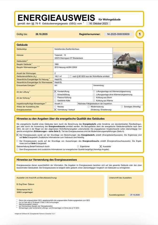 EinZweifamilienhaus in Bredenbeck zimmer