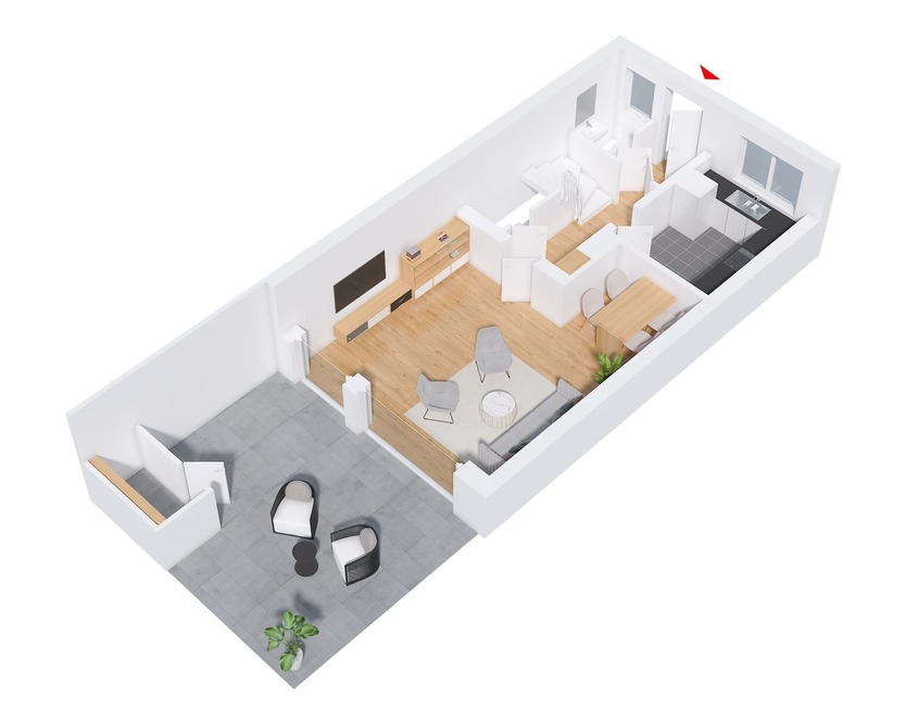 Die goldene Mitte! 3 zimmer