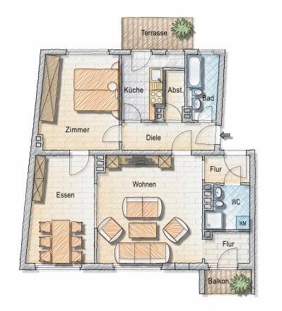Etagenwohnung Hannover Vahrenwald-List - 3 Zimmer, 96 m&sup2;, 349.000&euro; | Angebot:25540978