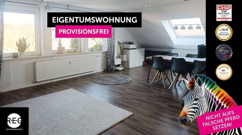 Dachgeschoßwohnung mit Balkon und Blick ins Grüne, Doppelgarage, 2xKeller, nähe Bahnhof Burgwedel