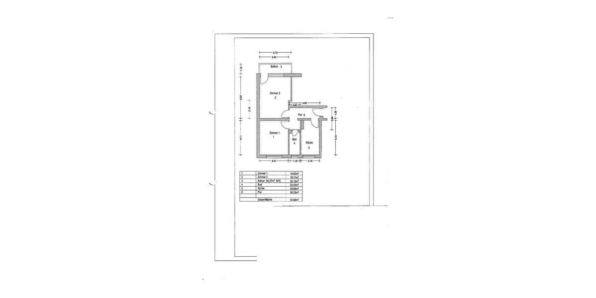 Etagenwohnung Hannover Vahrenwald - 2 Zimmer, 53 m&sup2;, 142.000&euro; | Angebot:26486738