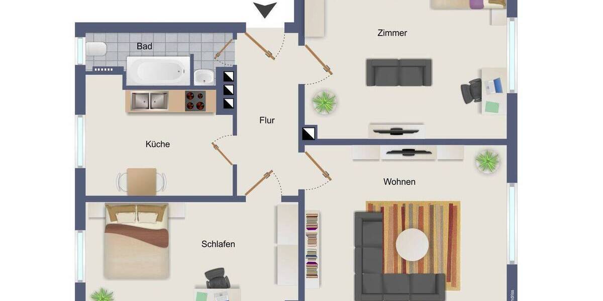 Etagenwohnung Hannover / Limmer Limmer - 3 Zimmer, 70 m&sup2;, 250.000&euro; | Angebot:25195901