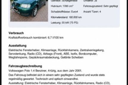 VW Polo 160.000 km 1.700 &euro; Hannover 30459