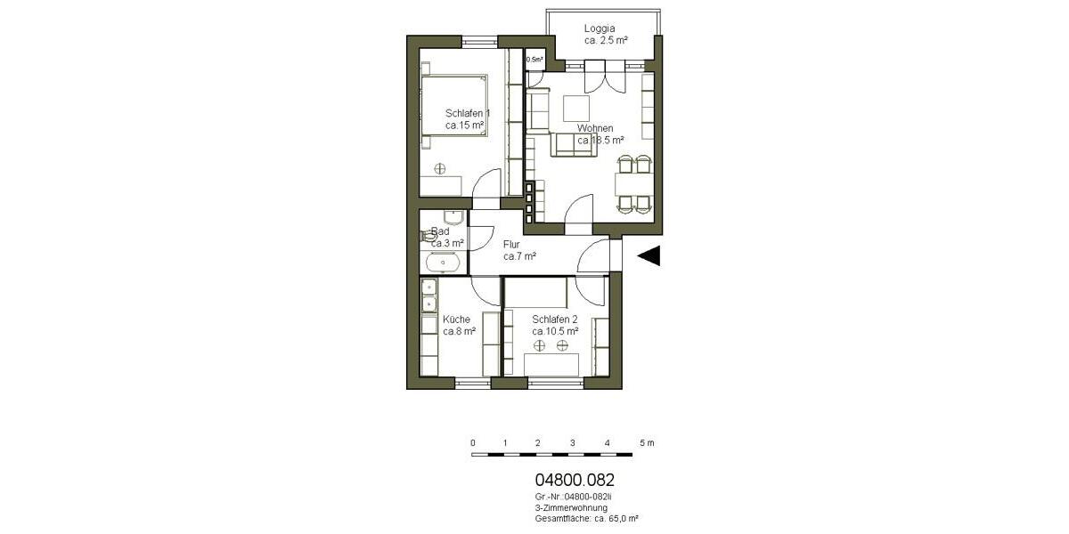 Schöne 3-Zimmer-Wohnung mit Balkon 3 zimmer