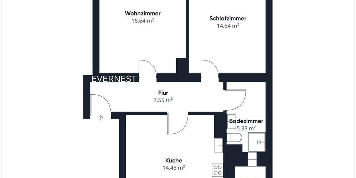 Etagenwohnung Hannover Ledeburg - 2 Zimmer, 63 m&sup2;, 179.000&euro; | Angebot:24545029