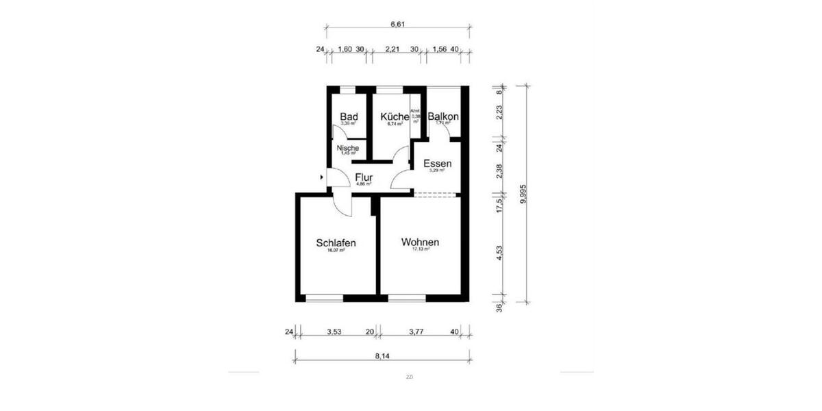 Erdgeschoßwohnung Hannover Herrenhausen-Stöcken - 2.5 Zimmer, 53 m&sup2;, 951&euro; | Angebot:25148053