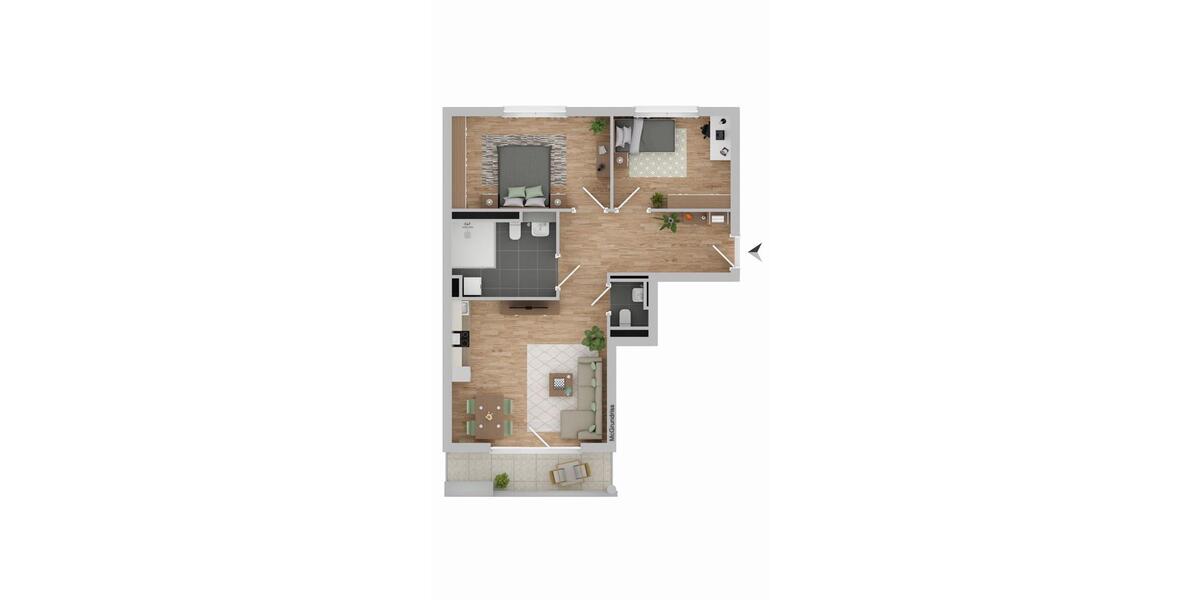 Etagenwohnung Hannover Döhren-Wülfel - 3 Zimmer, 73 m&sup2;, 1.098&euro; | Angebot:26491362