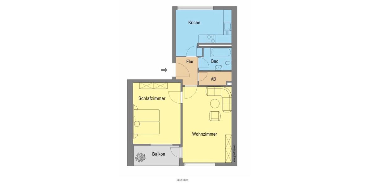 Etagenwohnung Garbsen - 2 Zimmer, 58 m&sup2;, 155.000&euro; | Angebot:27117326