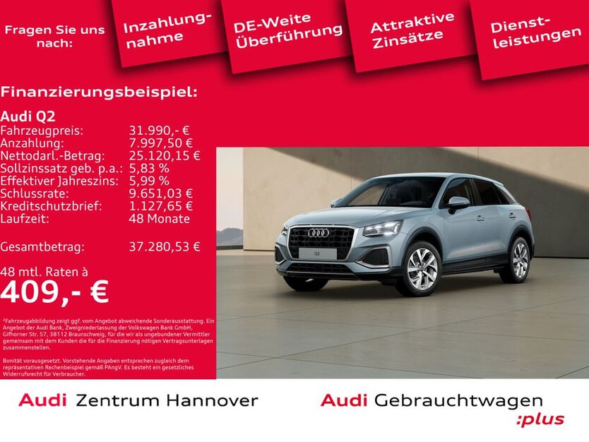 Audi Q2 5.188 km 31.990 € Hannover 30179