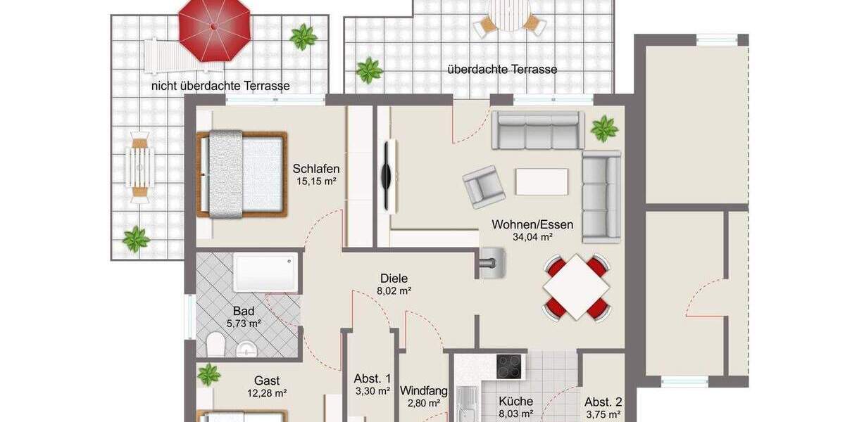 Bungalow Burgdorf - 3 Zimmer, 90 m&sup2;, 355.000&euro; | Angebot:25317132