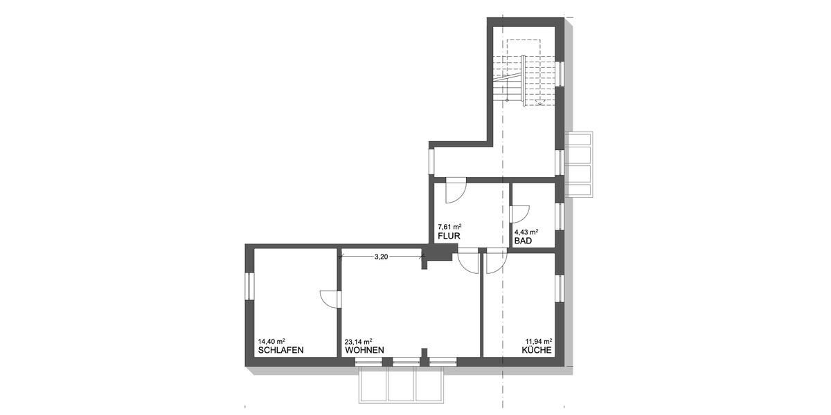 Etagenwohnung Hannover Bemerode - 2 Zimmer, 61 m&sup2;, 215.000&euro; | Angebot:25200583