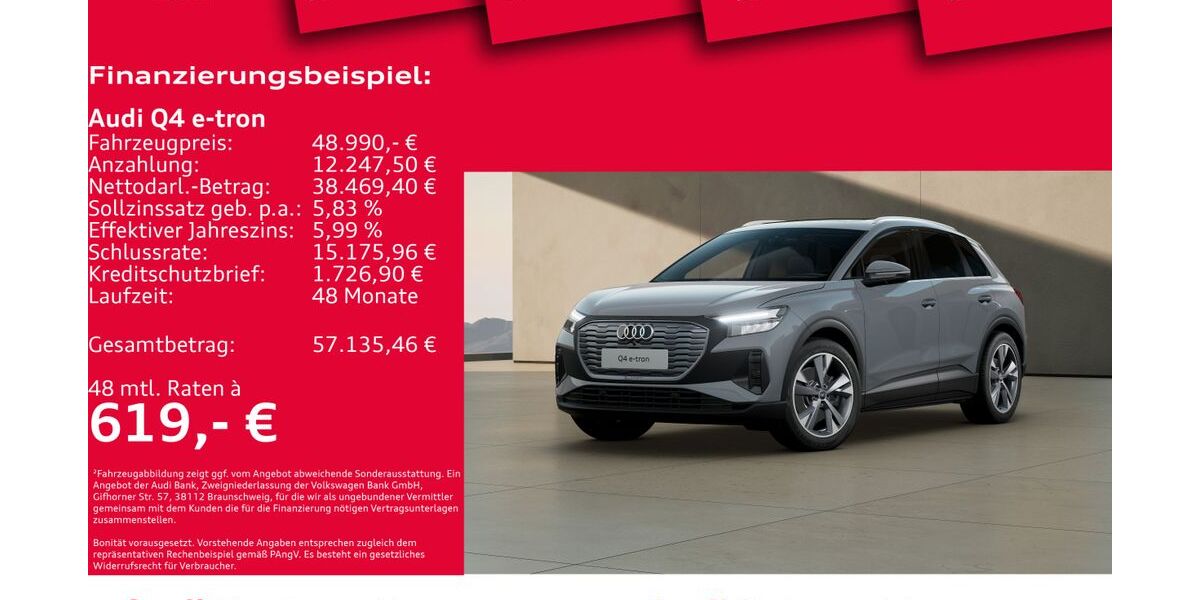 Audi Q4 e-tron 2.733 km 45.150 &euro; Hannover 30179