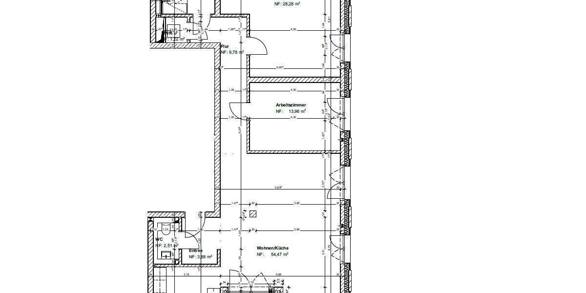 Etagenwohnung Hannover Döhren - 3 Zimmer, 124 m&sup2;, 1.800&euro; | Angebot:23191529