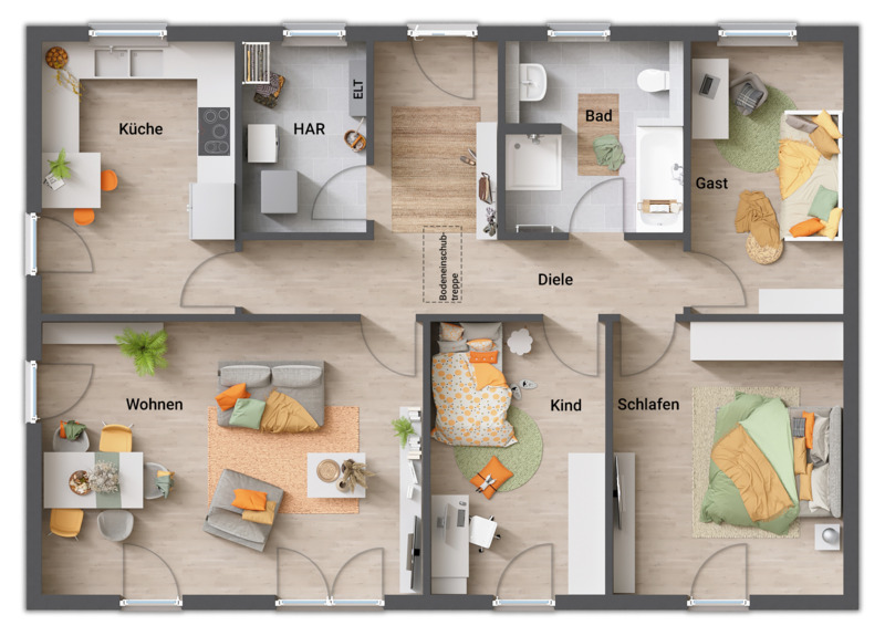 Einfamilienhaus Nordstemmen - 4 Zimmer, 109 m&sup2;, 426.890&euro; | Angebot:26155005