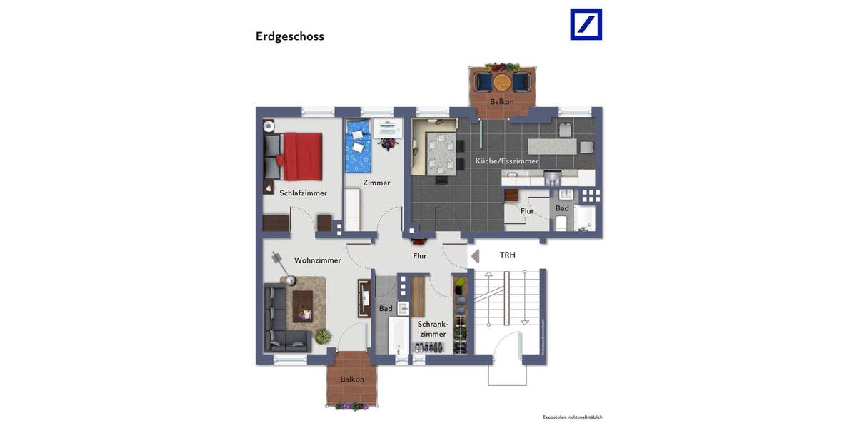 Lage, Lage, Lage: 3,5-Zimmer, voll sanierte Wohnung in Döhren - 2 Bäder, 2 Balkone, Hochparterre, direkt einziehen 3 zimmer