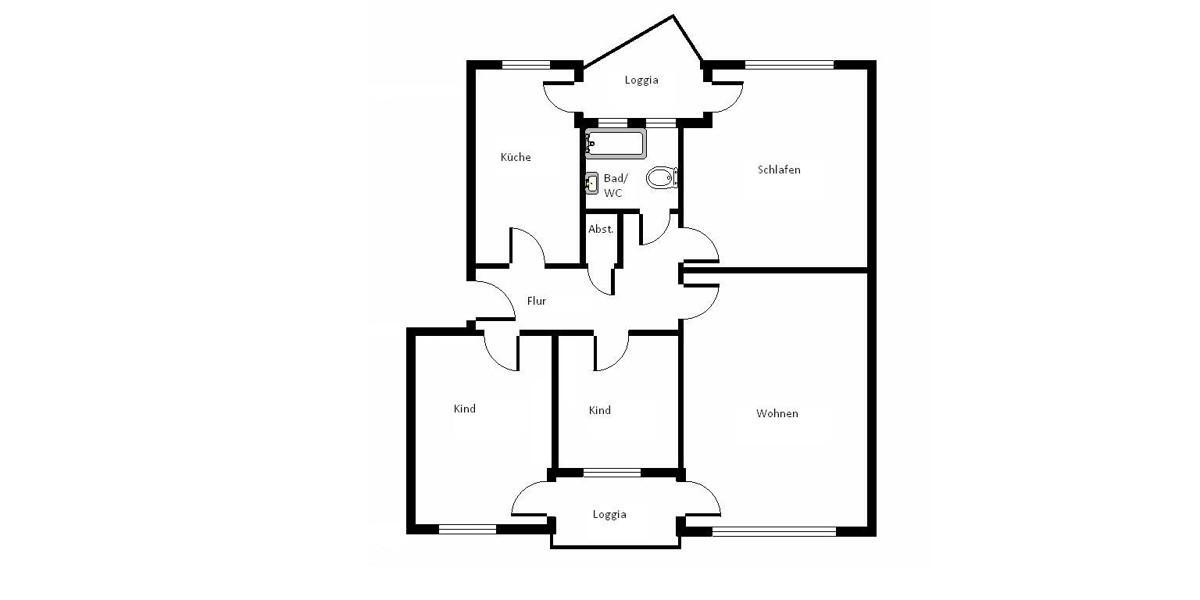 Etagenwohnung Hannover Herrenhausen-Stöcken - 4 Zimmer, 84 m&sup2;, 887&euro; | Angebot:26377151