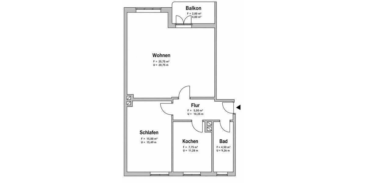 Erdgeschoßwohnung Hannover Südstadt - 2 Zimmer, 62 m&sup2;, 333.000&euro; | Angebot:26877375