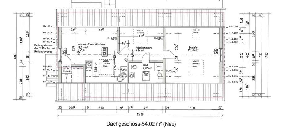 Dachgeschoßwohnung Gehrden - 2 Zimmer, 60 m&sup2;, 988&euro; | Angebot:26326360
