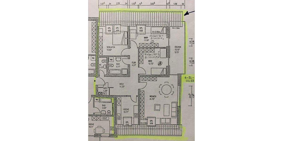 Etagenwohnung Neustadt am Rübenberge Neustadt - 4 Zimmer, 111 m&sup2;, 269.000&euro; | Angebot:23835710