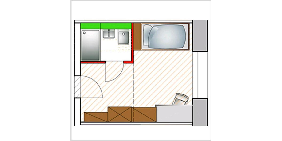 Etagenwohnung Hildesheim Bockfeld - 1 Zimmer, 18 m&sup2;, 369&euro; | Angebot:26499203
