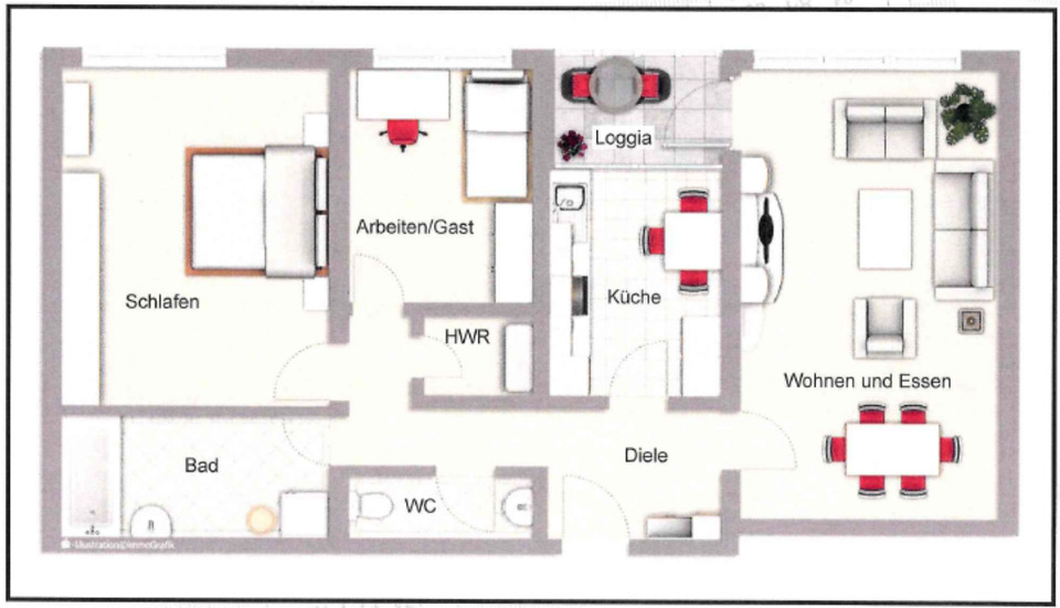 Etagenwohnung Laatzen - 3 Zimmer, 71 m&sup2;, 141.900&euro; | Angebot:24843412