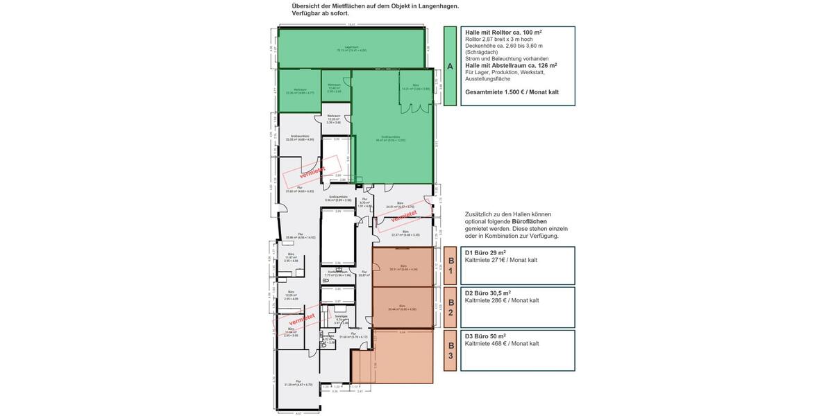 Gewerbeobjekt Langenhagen Engelbostel - 1.500&euro; | Angebot:26554968