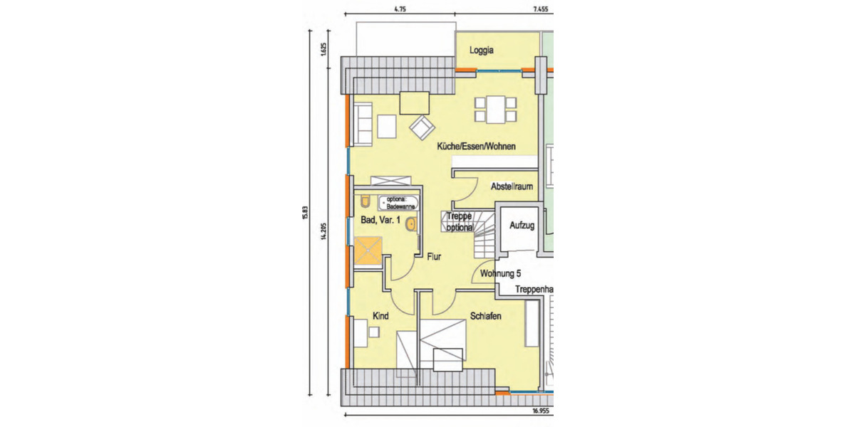 Dachgeschoßwohnung Hagenburg - 3 Zimmer, 91 m&sup2;, 319.000&euro; | Angebot:22307346