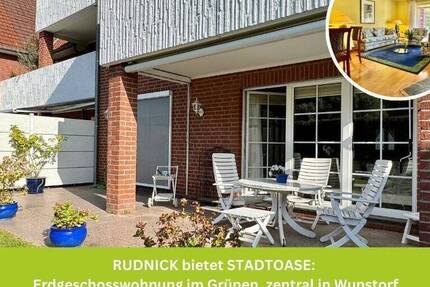RUDNICK bietet STADTOASE: Erdgeschoßwohnung im Grünen, zentral in Wunstorf