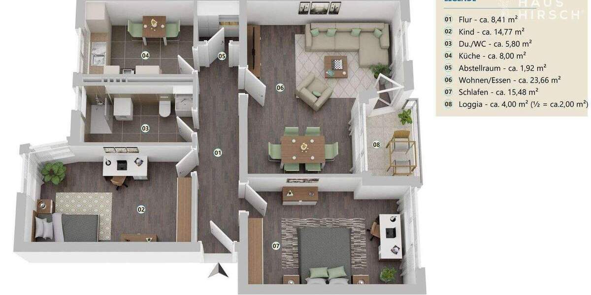 Lichtdurchflutete 3. Zimmer Wohnung in Drispenstedt 3 zimmer