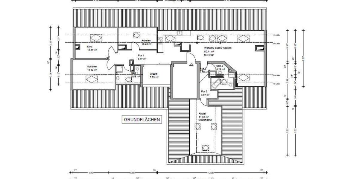 Individuelle Dachgeschosswohnung Nähe Stephansplatz, Südstadt 4 zimmer