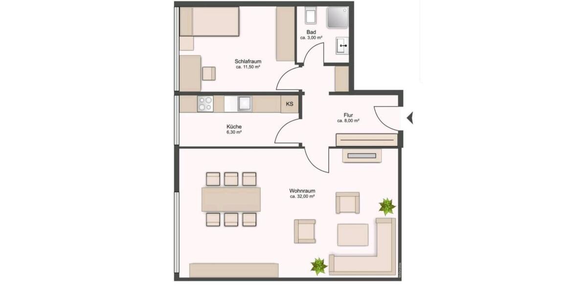 Etagenwohnung Hannover Linden-Limmer - 2 Zimmer, 60 m&sup2;, 105.000&euro; | Angebot:25598920
