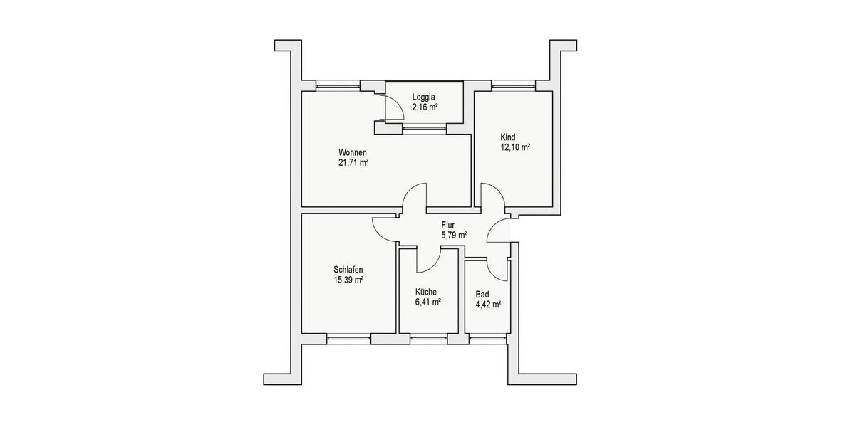 Hochparterre Hannover Bothfeld-Vahrenheide - 3 Zimmer, 66 m&sup2;, 555&euro; | Angebot:26379889