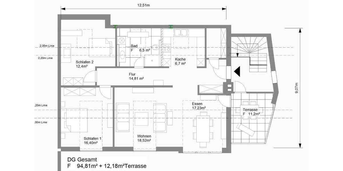 Erstbezug: Moderne 3-Zimmer-Wohnung mit Balkon im 2. OG 3 zimmer